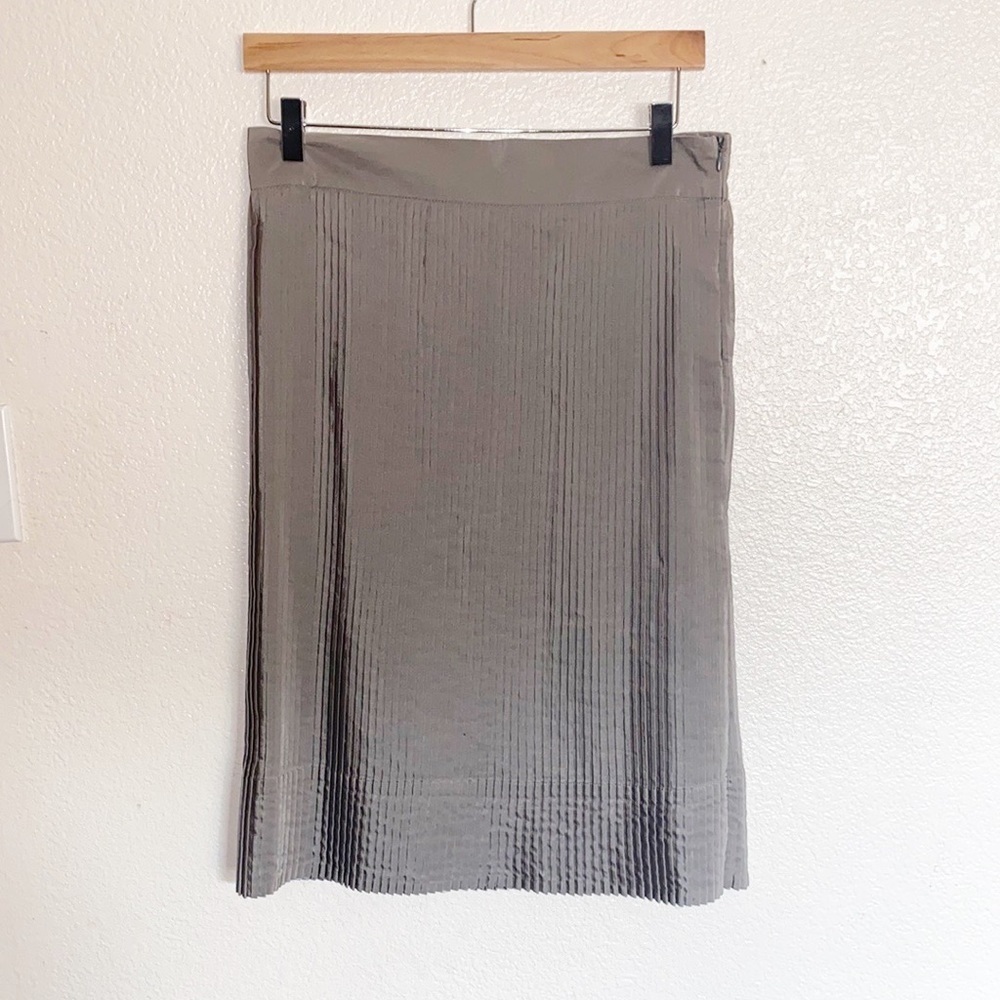 Mikarose Gray Pleated NWT A Line Career Skirt
